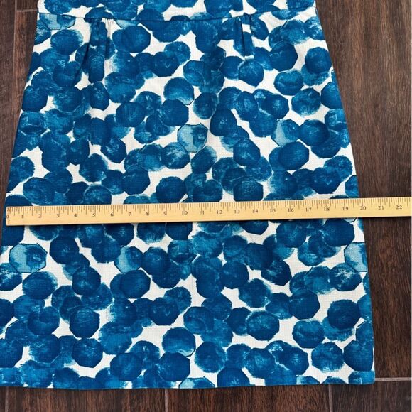 🫐 Abercrombie Tabatha Blue Watercolor Dot Cotton Dress Size M Lined 🫐 - Picture 9 of 10